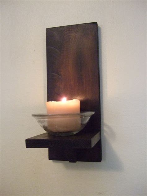 Wooden Candle Holder Wood Wall Sconce Rustic Candle Holder Etsy