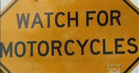 Motorcycle Safety Signs Going Up Around City Cbs Pittsburgh