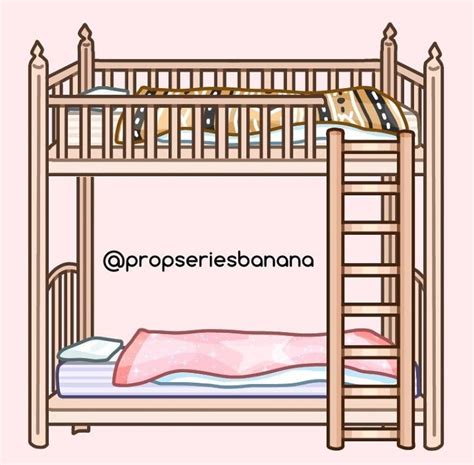 Bunk Beds With Props Gacha Furniture Props In 2021 Club Bed