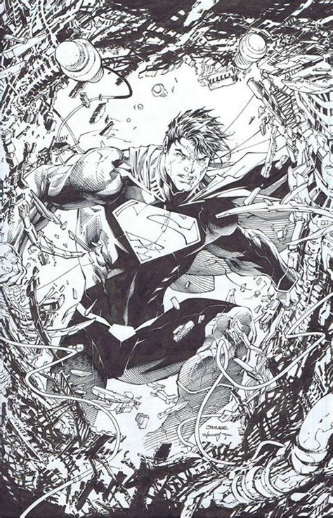 Jim Lee Superman Unchained Pencils Quadrinhos Desenhos Arte De Fã
