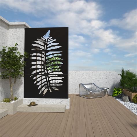 Buy Decorative Outdoor Privacy Screens And Panels Divider With Stand Laser Cut Metal Privacy