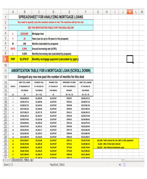 Free 6 Mortgage Amortization Spreadsheet Samples In Ms Word Pdf Excel