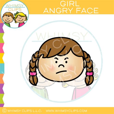 Girl Angry Face Clip Art Images And Illustrations Whimsy Clips