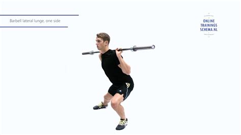 Barbell Lateral Lunge One Side Onlinetrainingsschemanl Youtube