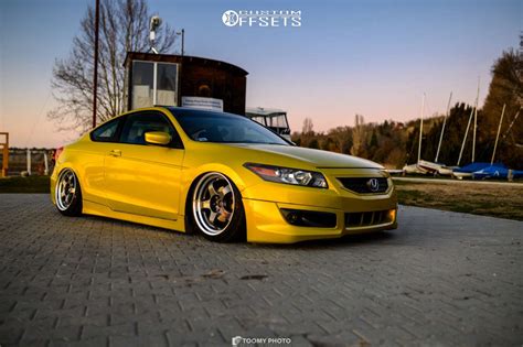 2008 Honda Accord With 19x95 25 Work Meister S12p And 22540r19