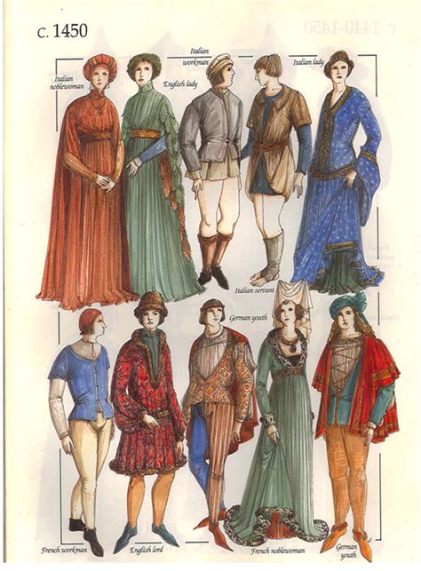 Costume History 1450 Renaissance Fashion Medieval Fashion