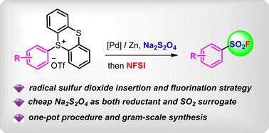 Aryl Sulfonyl Fluoride Synthesis Via Palladium Catalyzed