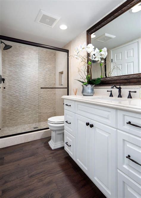 Hall Bathroom Remodel With Quartz Countertops White