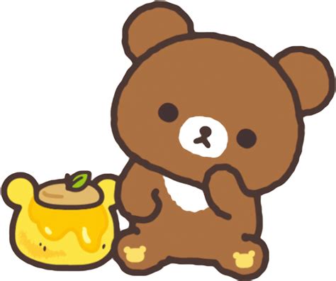 Download Honey Kawaii Cute Bear Brown Sweet Freetoedit Rilakkuma Png