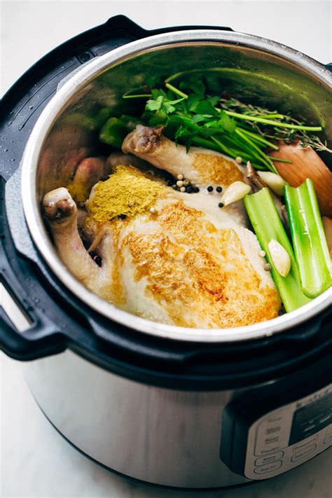 One Hour Pressure Cooker Chicken Broth Recipe Little Spice Jar