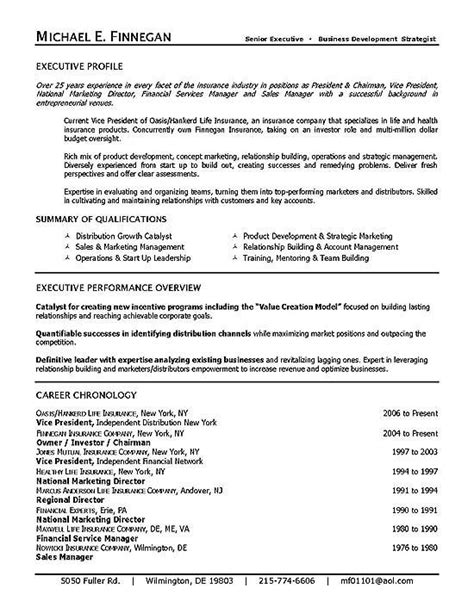 Life Insurance Executive | Resume examples, Good resume ...