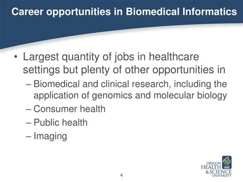 Ppt Career Opportunities And Education In Biomedical Informatics