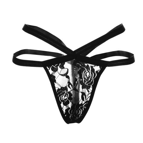 Odeerbi Lace Underwear For Women Sexy Lingerie G String Mesh Briefs Panties T String Knick