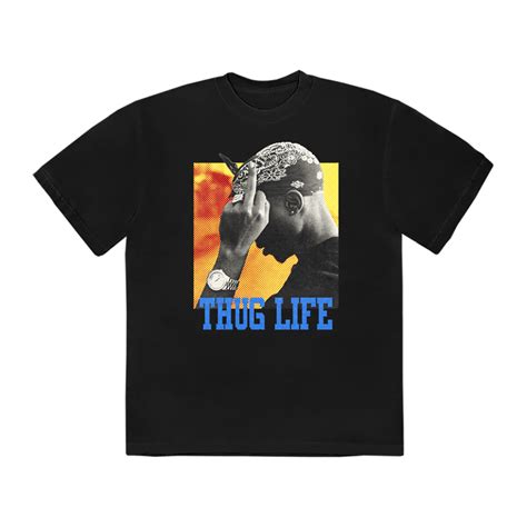 Thug Life Black T Shirt 2pac Official Store