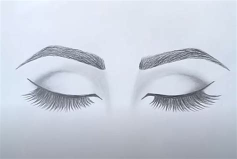 How To Draw Closed Eyes By Pencil For Beginners Pencil Drawings For