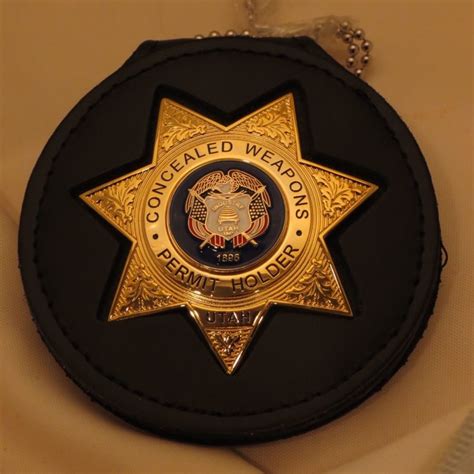 Utah Concealed Weapons Permit Seven Pointed Star Badge Org Badge