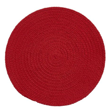 Essex Round Placemat Red A Linens Carolina Pottery