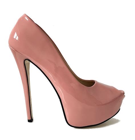 Pale Pink High Heel Shoes Size 12 Peep Toe Nooshoes