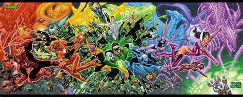 Team Vs All Lantern Corps With Emotional Entities Battles Comic