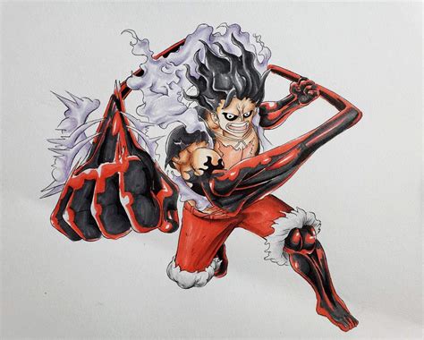 Luffy Gear 5 Drawing Art Simple Naruto Imagesee