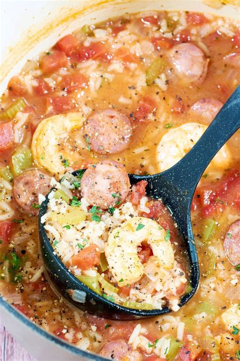 Easy And Hearty Jambalaya Soup Sausage Chicken And Or Shrimp