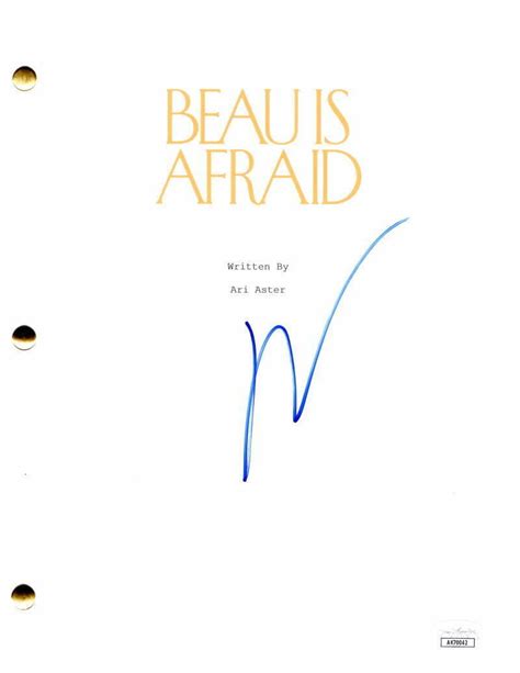 Ari Aster Signed Autograph Beau Is Afraid Early Draft Full Movie