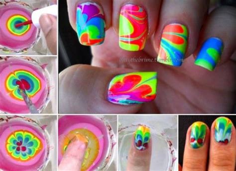 Diy Water Marble Nail Art Tutorial Pictures Photos And Images For