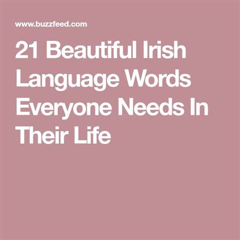 21 Beautiful Irish Language Words Everyone Needs In Their Life Irish