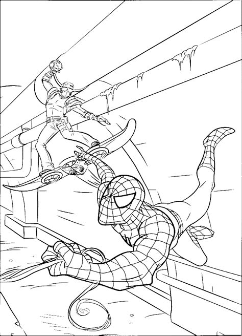 Let the fun and imagination of your kids run. Pursuing The Green Goblin Spiderman Coloring Pages