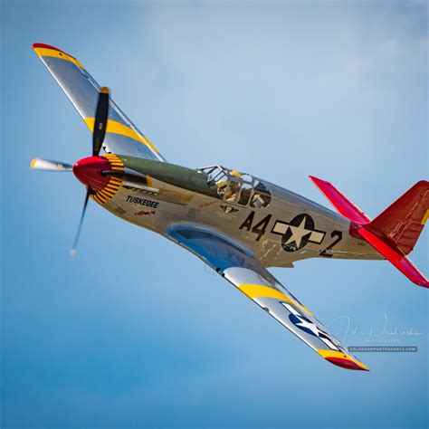 Photograph Of Tuskegee Airmen P 51c Mustang Fly By