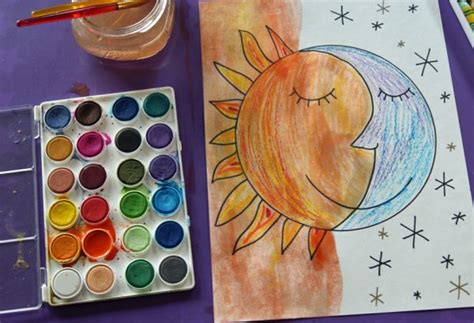 Sun And Moon Watercolor Project Make And Takes