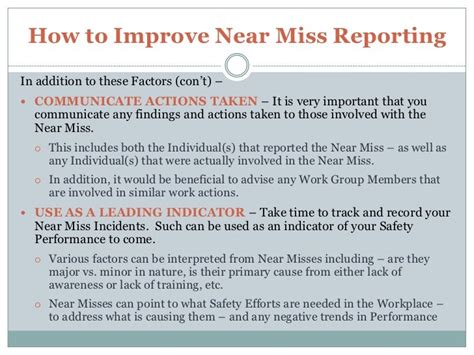 How To Increase Near Miss Reporting