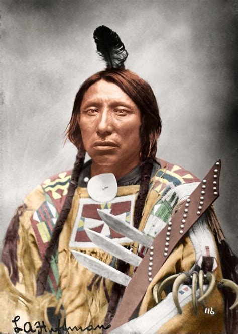 sioux chief spotted eagle photo by l a huffman colorized native american photos native