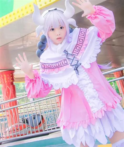 Miss Kobayashis Dragon Maid Kanna Kamui Cosplay Costume Maid Uniforms