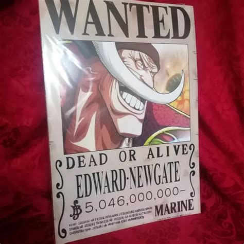 One Piece Wanted Bounty Poster Whitebeard Edward Newgate Anime Manga A Picclick