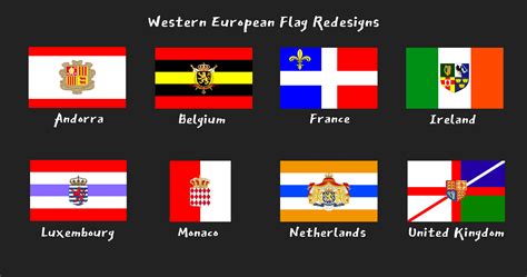 My Redesigns Of The Flags Of Western Europe Rvexillology
