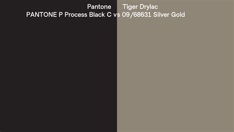 Pantone P Process Black C Vs Tiger Drylac Silver Gold Side By