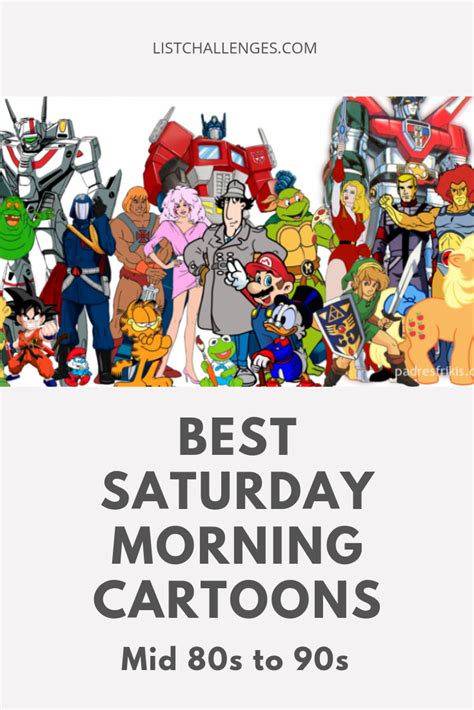 Best Saturday Morning Cartoons Mid 80s To 90s Morning Cartoon
