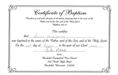 Free Online Printable Baptism Certificates Free Printable A To Z