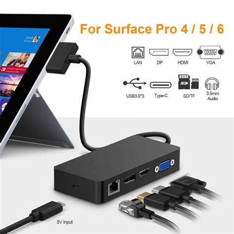 Rocketek Usb 30 Docking Station For Microsoft Surface Pro 456