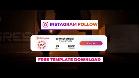 Instagram Follow Animation Reminder Free Lower Third Template Download