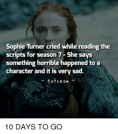 Sophie Turner Cried While Reading The Scripts For Season 7 She Says