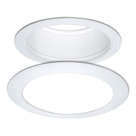 Recessed Lighting Trim 6 Inch White Can Light Round With Blank Up Cover