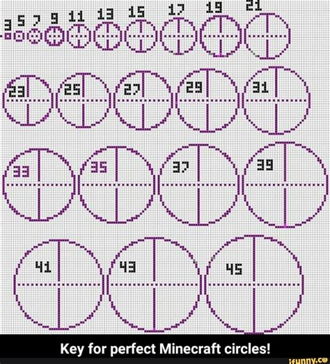 Minecraft Circle Chart How To Build Perfect Circles In Minecraft Dona