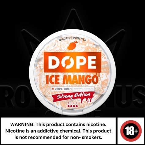 Dope Ice Mango Strong Nicotine Pouches Dope Snus