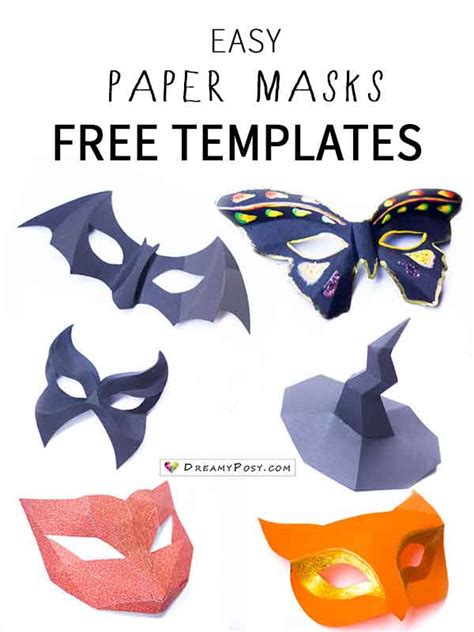 How To Make Easy Paper Masks Free Template So Fast