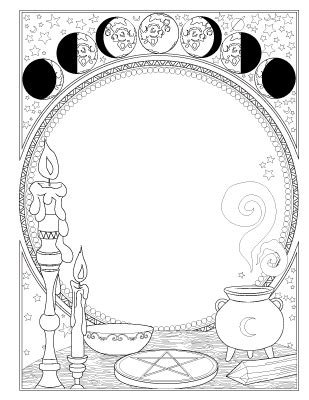 Coloring books witchy crafts printable coloring pages color sabbats witch coloring pages elements book of shadows grimoire book. Coloring Book of Shadows: Book of Spells - Magical Recipes ...