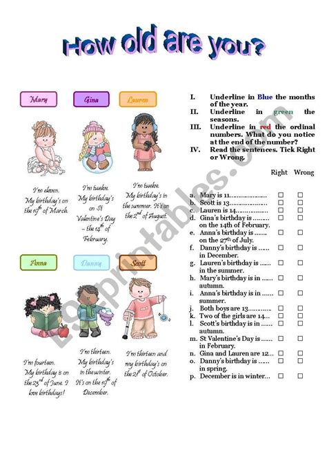 How Old Are You ESL Worksheet By Kpmc