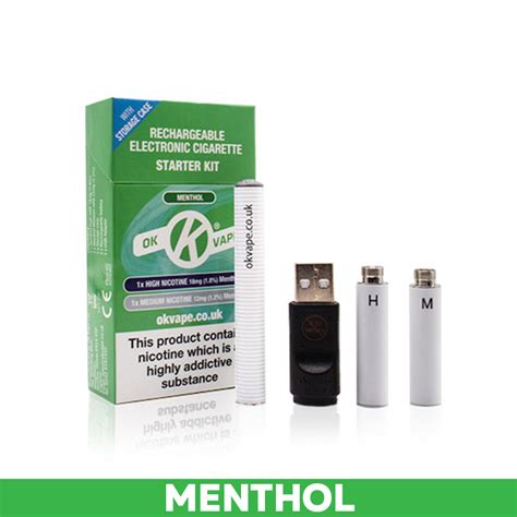 Ok Vape Menthol E Cigarette Starter Kit Health And Care
