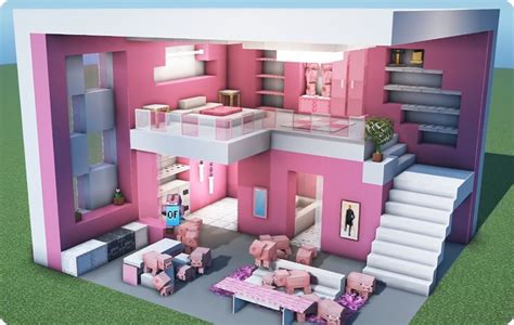 Pink Interior Design Minecraft Houses Minecraft Interior Design
